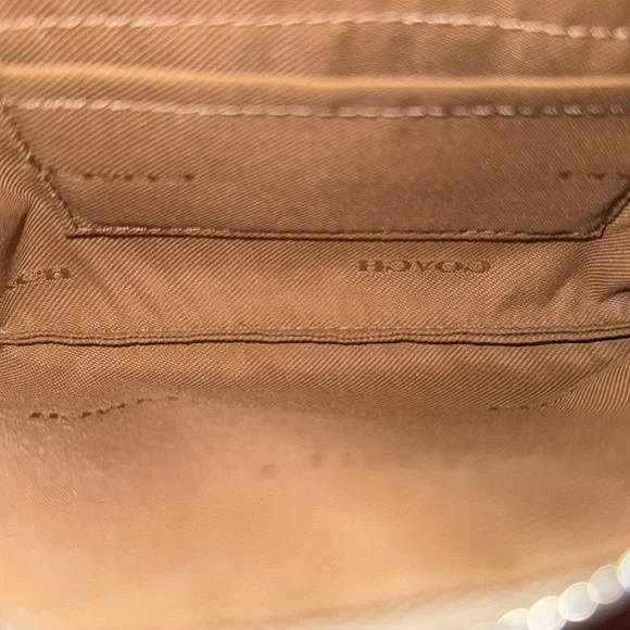 Coach Wristlet with pink Leather & Classic Coach Pattern - Picture 4 of 6